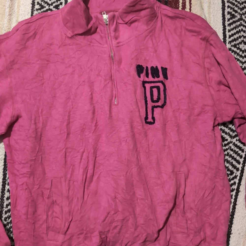 Pink Quarter-Zip Pullover